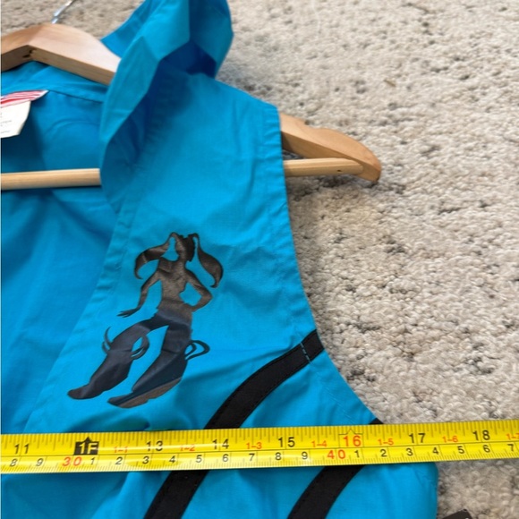 UFO NWT VINTAGE Y2K crop ultra rare!!! Size L Black and Blue Crop Tie Front Top - Picture 7 of 14